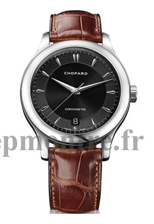 Chopard L.U.C Classic Noir Dial marron Cuir Automatique hommes Réplique Montre 161907-1001 - Cliquez sur l'image pour la fermer