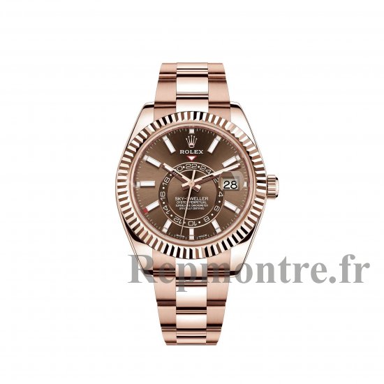 Réplique Rolex Sky-Dweller Bracelet Oyster en or Everose 18 ct a cadran chocolat - Cliquez sur l'image pour la fermer