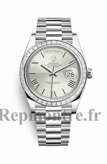 Réplique de montre Rolex Day-Date 40 228396TBR Quadrant argent Motif cadran m228396tbr-0025 - Cliquez sur l'image pour la fermer