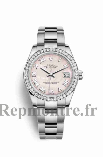 Réplique montre Rolex Datejust 31 Blanc Role blanc 178384 Rose nacre Cadran - Cliquez sur l'image pour la fermer