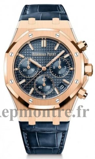 Copie de Audemars Piguet Royal Oak Chronographe Automatique Ou Rose 41mm Cadran Bleue 26240OR.OO.D315CR.01 - Cliquez sur l'image pour la fermer