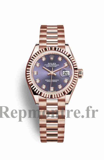 Réplique montre Rolex Datejust 28 Everose 279175 Aubergine serti Cadran m279175-0019 - Cliquez sur l'image pour la fermer