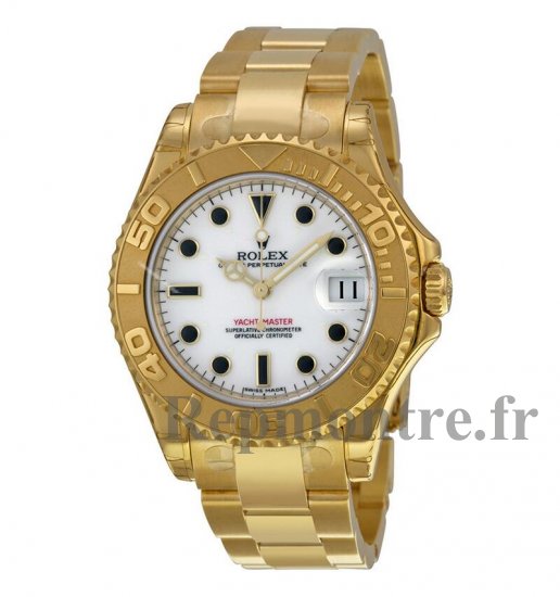 Réplique Rolex Yacht Master Blanc Cadran 18K Or Jaune Bracelet 168628 - Cliquez sur l'image pour la fermer