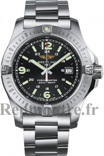 qualite superieure Réplique Breitling Colt Cadran noir Inoxydable Acier pour hommes - Cliquez sur l'image pour la fermer