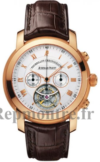 Réplique Audemars Piguet Jules Audemars Tourbillon Chronographe 26010OR.OO.D088CR.01 - Cliquez sur l'image pour la fermer