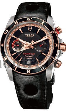 Réplique Tudor Grantour Chrono Fly-Back Cadran noir Cuir noir Homme Montre - Cliquez sur l'image pour la fermer