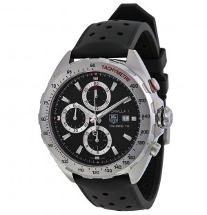 Tag Heuer Formula 1 Chronographe Automatique Noir Dial Noir Rubber CAZ2010FT8024