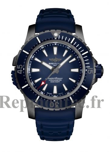 qualite superieure Réplique Breitling Superocean II 48 Titanium / Bleu / Rubber / Pin - Cliquez sur l'image pour la fermer