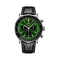 Replique Montre Breitling Navitimer B01 Chronographe 46 Acier inoxydable Verte Dial AB0137241L1P1