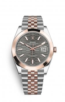Replique Rolex Datejust 41 OysterAcier and EveOr Rose M126301-0020