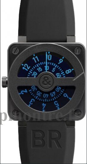 Réplique Bell & Ross Aviation BR 01 Compass Bleu Montre Homme - Cliquez sur l'image pour la fermer