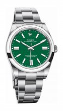 Réplique de Rolex Oyster Perpetual 41 Bracelet Oyster a cadran vert m124300-0005