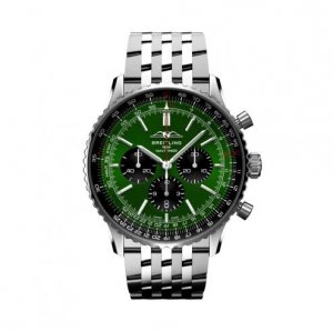 Replique Breitling Navitimer B01 Chronographe 46 Acier inoxydable Verte Dial AB0137241L1A1