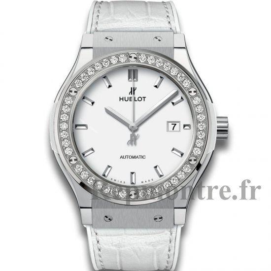 Hublot Classic Fusion Titanium blanc Diamants 542.NE.2010.LR.1204 - Cliquez sur l'image pour la fermer