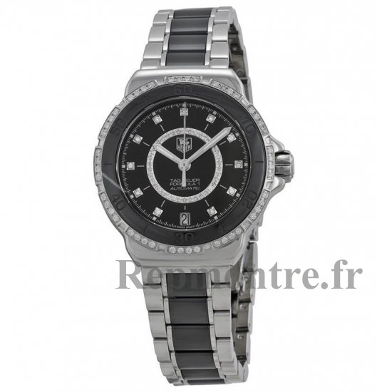 Tag Heuer Formula 1 diamant Accented Noir Ceramic Dames WAU2212.BA0859 - Cliquez sur l'image pour la fermer