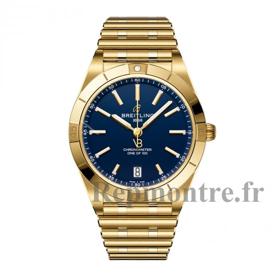 Breitling Chronomat Automatique 36 mm Victoria Beckham ?dition Limitee Montre Replique Femme Bleu Nuit Or Jaune K103801A1C1K1 - Cliquez sur l'image pour la fermer