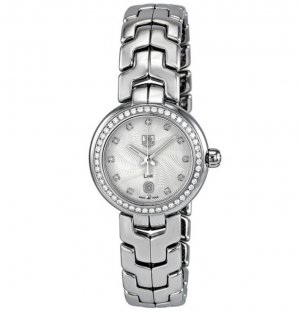 Tag Heuer Link diamant argente Guilloche Acier Dames WAT1414.BA0954