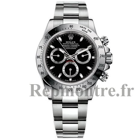 Réplique Rolex Daytona Noir Indice Cadran Bracelet Oyster Montre Homme - Cliquez sur l'image pour la fermer