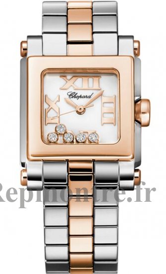 Chopard Happy Sport Square Quartz Small Dames Réplique Montre 278516-6002 - Cliquez sur l'image pour la fermer