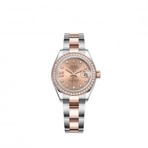 Replique Rolex Lady-Datejust Rolesor Oystersteel 18 ct Everose gold M279381RBR-0028