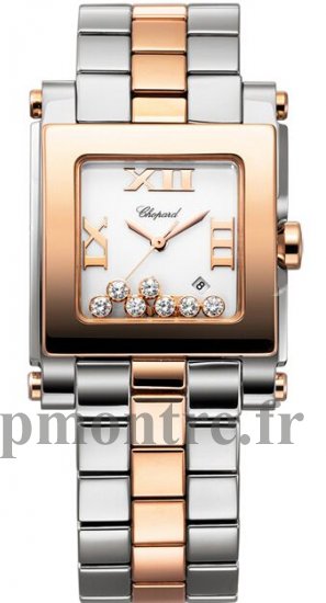 Chopard Happy Sport Square Quartz Medium Dames Réplique Montre 278498-9001 - Cliquez sur l'image pour la fermer