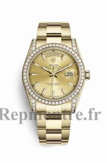 Réplique montre Rolex Day-Date 36 18 ct en jaune serti de 118388 m118388-0188 - Cliquez sur l'image pour la fermer