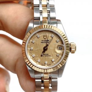 Réplique Tudor Princess Date 22 mm Acier-Or Jaune Cadran Argent Automatique M92513-0010