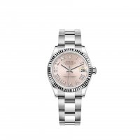 Réplique montre Rolex Datejust 31 Blanc Rolesor cadran rose bracelet Oyster