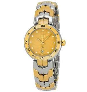 Tag Heuer Link diamant Champagne Dial & Or jaune Dames WAT1451.BB0955