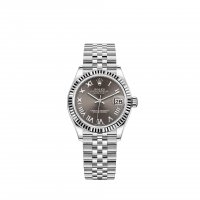 Réplique Rolex Datejust 31 Bracelet Jubile Rolesor blanc cadran gris fonce