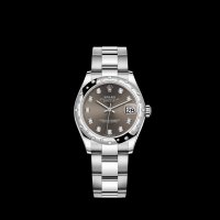 Réplique Rolex Datejust 31 combination of Oystersteel and 18 ct white gold M278344RBR-0007