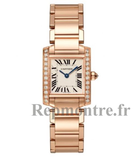 Replique Montre Cartier Tank Francaise Petit Or Rose & Diamants WJTA0022 - Cliquez sur l'image pour la fermer