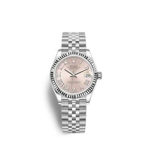 Réplique Rolex Datejust 31 Blanc Bracelet Jubile Rolesor cadran rose