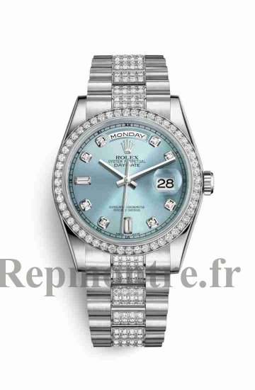 Réplique de montre Rolex Day-Date 36 118346 Glace e sertie de Cadran m118346-0010 - Cliquez sur l'image pour la fermer