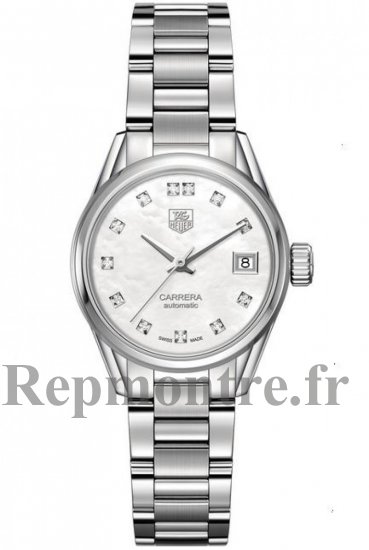 TAG Heuer Carrera 28mm blanc diamant Dial WAR2414.BA0776 - Cliquez sur l'image pour la fermer