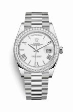 Réplique de montre Rolex Day-Date 40 blanc 228349RBR m228349rbr-0039