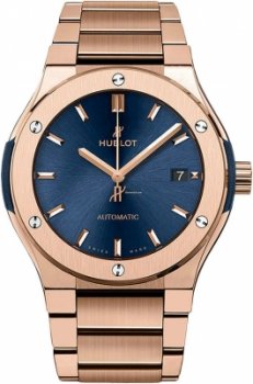 Replique HUBLOT Classic Fusion automatique Cadran bleu 568.OX.7180.OX