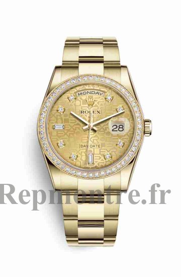 Réplique montre Rolex Day-Date 36 jaune 118348 m118348-0152 - Cliquez sur l'image pour la fermer