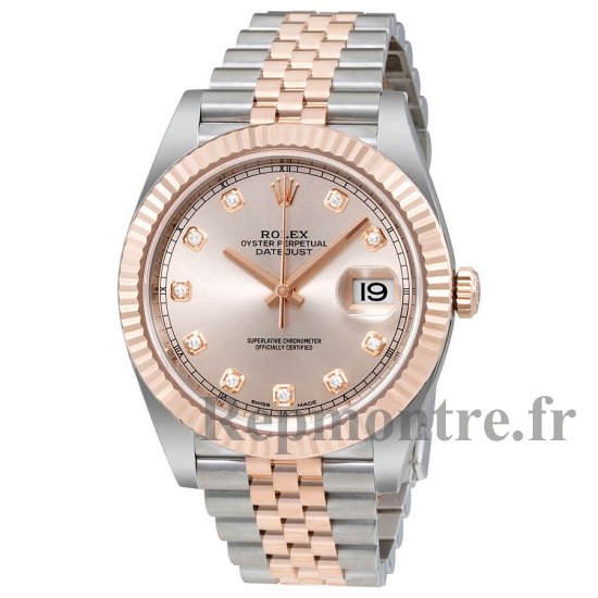 Rolex Datejust 126331 Sundust Diamond Dial Steel et 18 Everose Or Montre - Cliquez sur l'image pour la fermer