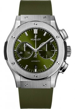 Replique Hublot Classic Fusion Chronograph Titanium Green 45mm 521.NX.8970.RX