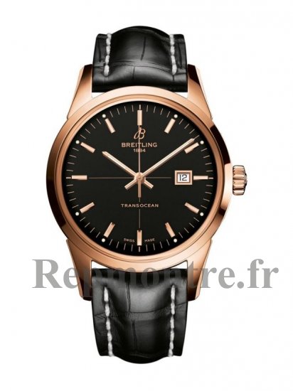 Réplique Breitling Transocean hommes or rose 18K R1036012/BA92 - Cliquez sur l'image pour la fermer