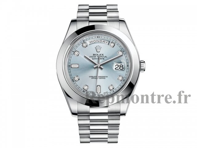 Réplique Rolex Day-Date II Ice bleu Dial automatique Platinum hommes Montre - Cliquez sur l'image pour la fermer