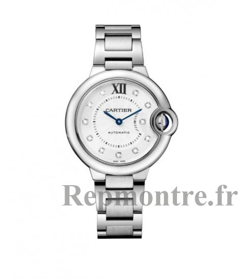 Replique Cartier Ballon Bleu automatique Diamond Silver Dial Ladies W4BB0021 - Cliquez sur l'image pour la fermer