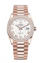 Replique Rolex Day-Date 36 montre 18 ct Everose gold M128345RBR-0054