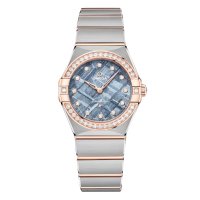 Montre Copie Omega Constellation 28 mm pour femme Bleu O13125286099001