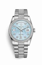 Réplique montre Rolex Day-Date 36 118346 glace Jubile Conception serti de Cadran m118346-0032