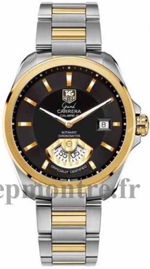 TAG Heuer Grand Carrera Two Tone Noir Dial Réplique Montre WAV515A.BD0903 - Cliquez sur l'image pour la fermer