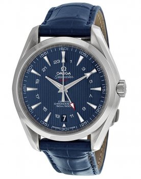 Réplique Omega Seamaster Aqua Terra Bleu Cadran GMT 231.13.43.22.03.001