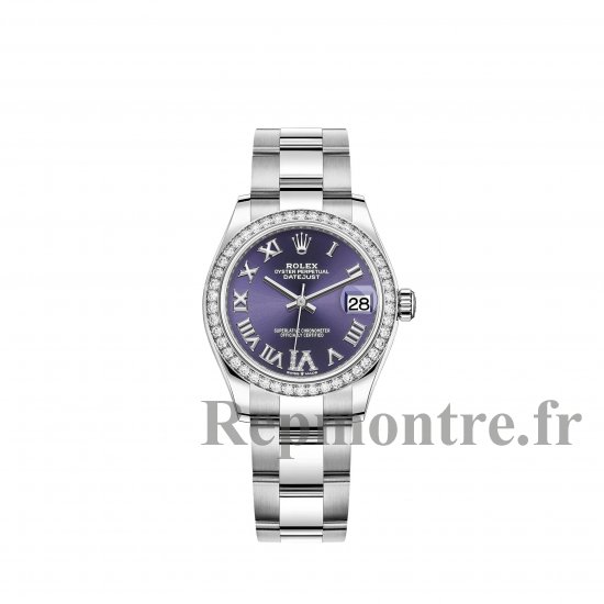 Réplique montre Rolex Datejust 31 Cadran blanc Rolesor aubergine serti de diamants m278384rbr-0029 - Cliquez sur l'image pour la fermer