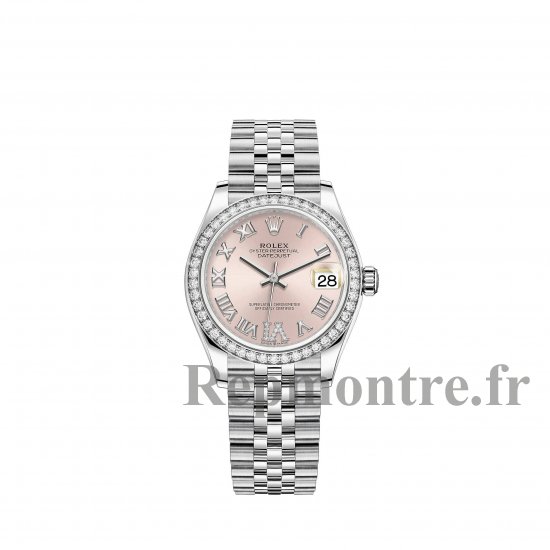 Réplique Rolex Datejust 31 Cadran blanc Rolesor serti de diamants roses Jubilee m278384rbr-0028 - Cliquez sur l'image pour la fermer